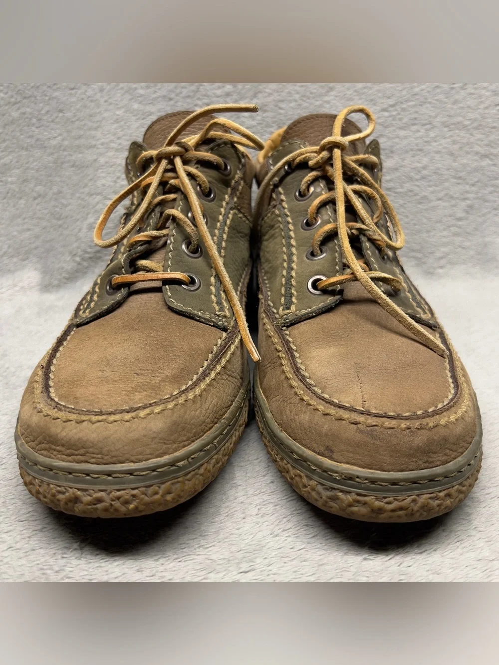 Mephisto Leather Lace Up Chukka Ankle Boots Men's US 12 Hiking Walking Brown